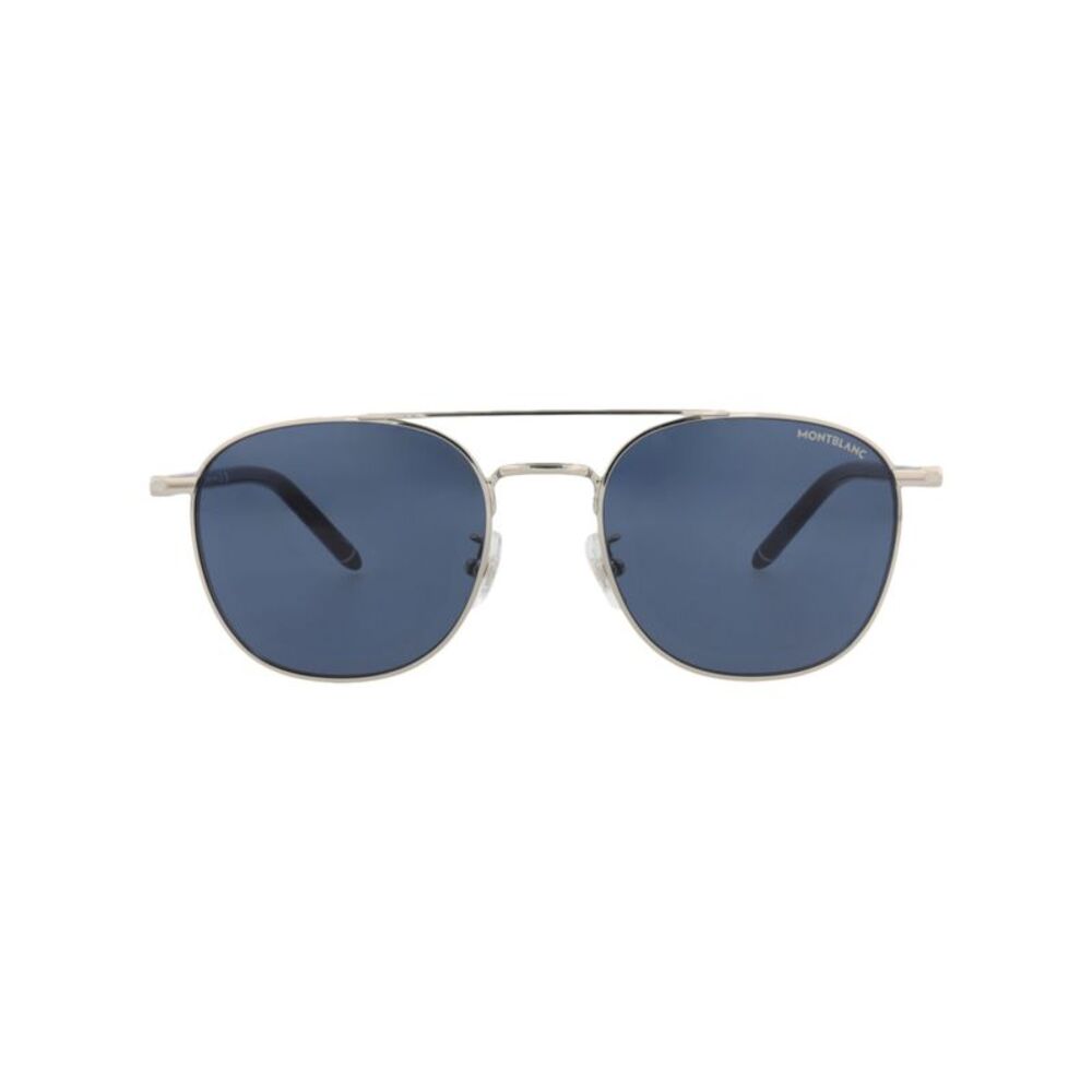 Montblanc Aviator-Frame Metal Sunglasses Silver Mens